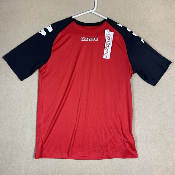 Kappa Shirt Unisex Extra Large‎ Red Black Paderno Performance Short Sleeve NWD - Picture 1 of 12